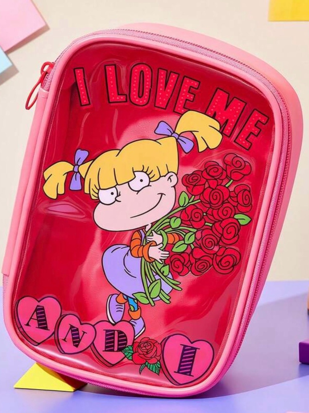 Pink Cartoon Case - "I Love Me"